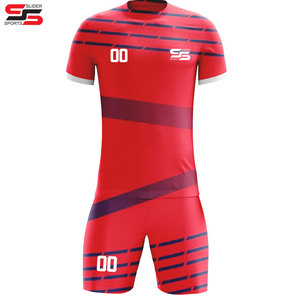 Maillot d'entraînement de football personnalisé personnalisé à manches courtes et shorts uniformes de football en tissu polyester - Product Image 3