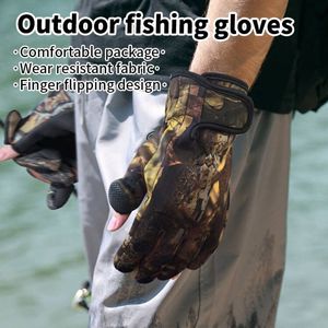 Guantes de Pesca Personalizables con Puño Reforzado Antideslizante de Tela CR de Cuero Resistente al Desgaste, Guantes Deportivos para Exteriores Resistentes a los Arañazos - Product Image 5