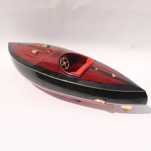 HIDROPLANE Flyer Racing de madeira feito a mão para decoração de casa, modelo de barcos de velocidade, feito de madeira premium