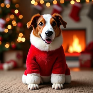 Figura Navideña de Jack Russell Terrier - Decoración Festiva con Figura de Perro - Product Image 2