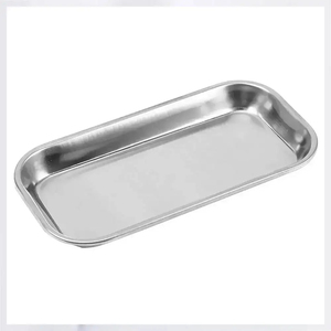 Plateau à instruments manuel en acier inoxydable, usage chirurgical, médical, dentaire, vétérinaire, outil multifonctionnel, certifié CE - Product Image 3