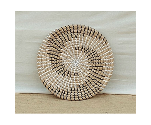 Set de table en jonc de mer tressé, décoration de table de mariage, style bohème, chargeur de table rustique vintage, tapis naturel, sous-plat thermique - Product Image 1