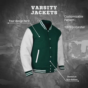 Uniforme de béisbol Varsity para hombre de alta calidad, chaqueta de bombardero en blanco, chaqueta de béisbol universitaria con bordado de chenilla elegante para hombre - Product Image 2