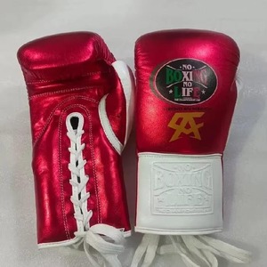 Vente chaude Gants de boxe sur mesure en cuir de vachette véritable Impression de logo personnalisé Poignet lacé Caractéristique Pas de boxe Pas de vie - Product Image 5