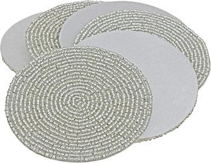 Best Theme Design Glass <b>Beads</b> Table <b>Coaster</b> Best for Parties and Other Functions Tableware Decorative Beast Design <b>Coaster</b> - Product Image 2