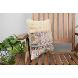 Lujo 14x14 Beige Kilim lana refuerzo almohada tejida Vintage esponjoso patrones diseño rústico antideslizante ecológico extraíble - Product Image 2