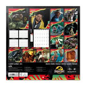 Calendario de pared de Jurassic Park 2024 - Product Image 3