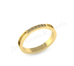 Compromiso de banda simple personalizado 925 anillo chapado en oro diseño de moda circón plata venta al por mayor componente de fabricación de joyas bisel - Product Image 1