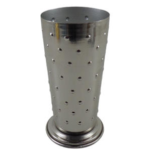 Florero de Metal de diseño único, maceta de Color níquel plateado para decoración de boda, jarrón de Metal personalizado - Product Image 1