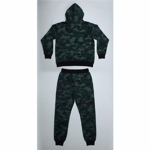 Ensemble de survêtement en coton à fibres naturelles, écologique, uni, avec sweat à capuche et pantalon de jogging, en molleton épais, vente en gros USA Europe, haut de gamme - Product Image 2