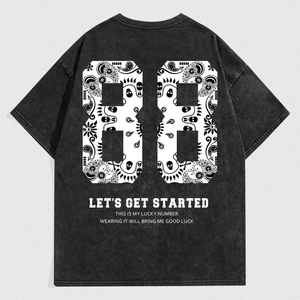 T-shirt imprimé DTF pour hommes, léger, doux au toucher, en coton, de haute qualité, imprimé vif, décontracté, style urbain, coupe parfaite - Product Image 2