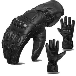 Gants de moto pour hommes, sportifs, de course, avec logo personnalisé, en cuir respirant, pour la conduite hivernale. - Product Image 5