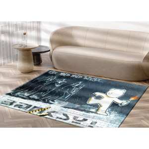 Alfombra con Estampado de Oso de Peluche de Banksy - Alfombra Pequeña Antideslizante de Moda, Alfombra de Chenilla - Product Image 3