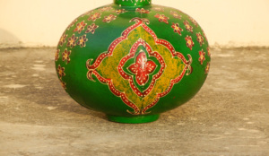 Vase à fleurs en métal peint à la main pour la décoration de la maison Récipient décoratif fait à la main Pot peint en relief pour la décoration de mariage et les cadeaux - Product Image 2