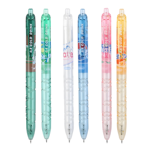 Set di 2 Penne Retrattili in Plastica con Design Kawaii di Bevande e Bibite - Product Image 3