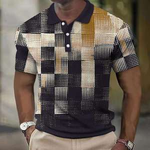 Qualité 220 grammes Polyester/coton uni teint polo pour hommes léger respirant grande taille solide Logo motif sonnerie T-Shirt - Product Image 4