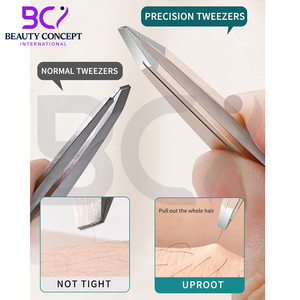 Ensemble de pinces à sourcils en acier inoxydable avec étui miroir de voyage – Excellent fournisseur de pinces à sourcils pour soins personnels - Product Image 4