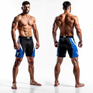 Shorts de combat MMA à impression HD personnalisée pour hommes Shorts de combat No Gi BJJ Grappling Shorts sublimés Vente en gros Vêtements MMA Kimono Jiu Jitsu Apparel - Product Image 4