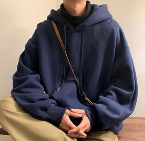 Pull à capuche lourd de qualité supérieure pour hommes, sweatshirts à capuche en coton de base personnalisés, grande taille, sweat à capuche décontracté à manches régulières, hiver - Product Image 3