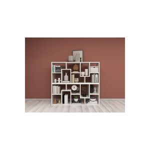 ชั้นวางหนังสือสเตนเลสสตีลอเนกประสงค์ตกแต่งสไตล์โมเดิร์นยี่ห้อ Sigma 8 ชั้น ขนาด 130x25x60 ซม. สำหรับห้องนั่งเล่น - Product Image 4