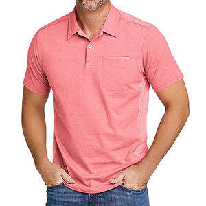 Camisetas de golf informales con solapa de talla grande británicas al por mayor, Polo de hombre bordado de manga corta deportivo con combinación de colores - Product Image 3