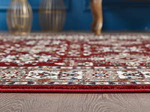 Alfombra turca de lujo hecha a máquina, poliéster rojo intenso, premium para sala de estar, del fabricante de Gaziantep. - Product Image 4