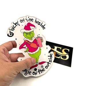 Grinch Customizable Acrylic Lash <b>Tile</b> Heart Shape Sustainable Beauty Tool with <b>Magnets</b> Custom Logo OEM - Product Image 3