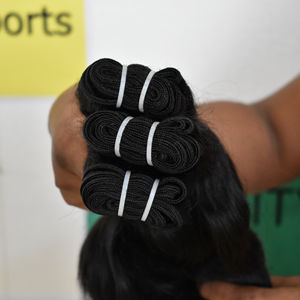 Venta al por mayor Raw Indian Virgin Hair Cutícula Alineada Color Negro Bundles Doble Trama Bodywave Proveedor Temple Extensiones de cabello humano - Product Image 5