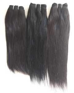 NATURAL RAW INDIAN REMY HAIR BUNDLES UNPROCESSED 100% CUTICLE ALIGNED <b>SILKY</b> STRAIGHT WAVE MACHINE HAIR HUMAN HAIR EXTENSIONS - Product Image 4