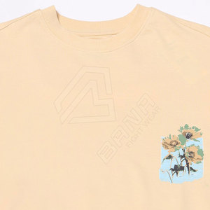 Camisetas extragrandes de algodón 240 Gsm de calidad superior del fabricante, ropa de calle, camisetas extragrandes 240 Gsm lisas en blanco para hombre - Product Image 4