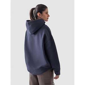 Sudadera con Capucha Azul Marino 100% Algodón, Tejido French Terry Ligero, Diseño Serigrafiado, Etiqueta Personalizada, Logotipo Bordado, Patrón Sólido - Product Image 5