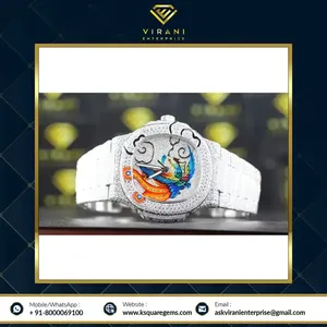 Venta al por mayor de relojes de diamantes con diseño elegante reloj de pareja inteligente para hombre y mujer DE LA India - Product Image 3