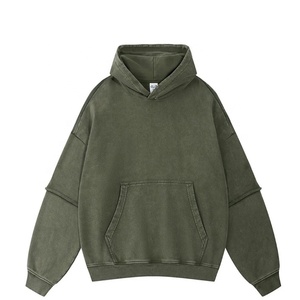 Sudadera con Capucha de Primera Calidad con Lavado Ácido, Personalizada con Estampado, Ropa Urbana para Uso en Exteriores, Estilo Clásico para Invierno - Product Image 1