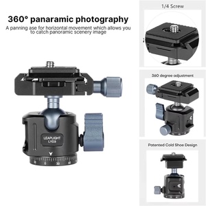 Mini <span class=keywords><strong>trépied</strong></span> en aluminium <span class=keywords><strong>avec</strong></span> tête sphérique 360 Arca Plate Cold Shoe Metal Tripod pour <span class=keywords><strong>Iphone</strong></span> Samsung Phone DSLR Camera LED Light Mic - Product Image 5