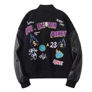 Vente de gros Vêtements pour homme Veste Letterman Bomber en laine Veste universitaire de baseball pour homme - Product Image 3