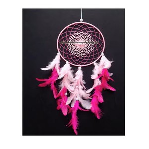 Vente en gros attrape-rêves circulaire pour la décoration intérieure de forme ronde avec des perles de plumes pour la chambre à coucher le salon Style chaud pour Noël - Product Image 4