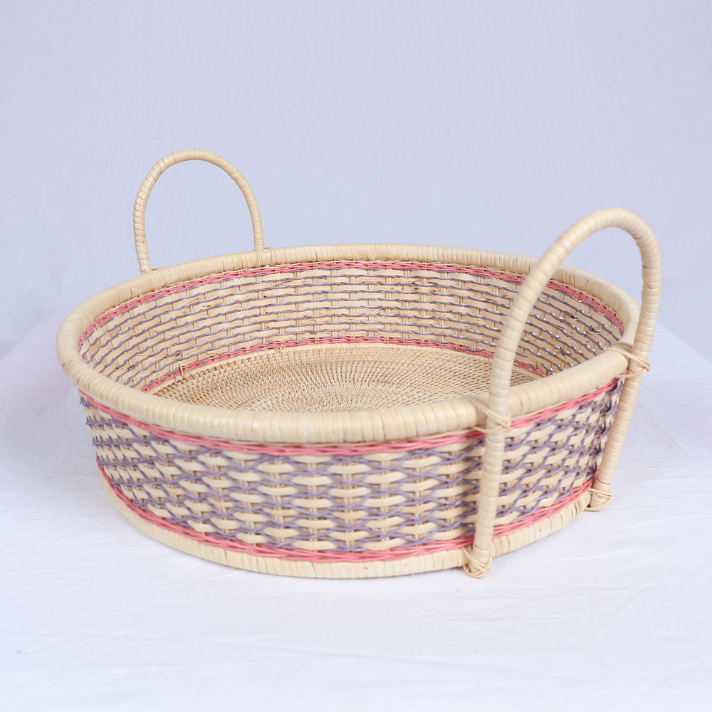 Purple/Magenta and Cream/Beige (Two-Tone Contrast)