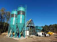 Centrale à béton compacte et stationnaire, contrôlée par PLC, capacité 60m³/h, entièrement automatique, contrôle électrique, composants principaux, pompe