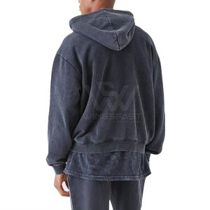 Sudaderas con capucha lavadas ácidas con cremallera básicas hechas a medida al por mayor para hombre recién llegadas sudaderas con capucha lavadas ácidas para hombre éxito de ventas - Product Image 4