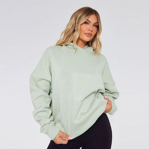Haute qualité coton femmes surdimensionné français éponge sweat personnalisé goutte épaule à capuche avec Streetwear Style tricoté tissu - Product Image 5