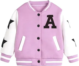 Custom All Over Full Sublimation Printing Boy's And Girl's Windbreaker Bomber Jackets For Kids