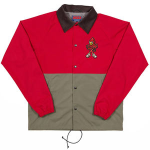 Veste légère pour hommes, manteau d'extérieur long en nylon imperméable pour entraîneurs avec logo sur le devant pour adultes, motif de lettres - Product Image 3