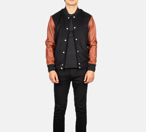 Premium <b>Men's</b> Leather Varsity <b>Jacket</b> Customizable Design for Classic Style <b>Men's</b> <b>Jackets</b> - Product Image 3