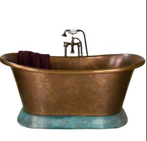 Bañera independiente de cobre puro de estilo moderno de Venta caliente del vendedor indio con acabado antiguo martillado a un precio económico - Product Image 6