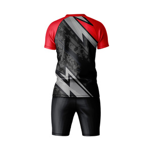 Conjunto de uniformes de fútbol personalizados para jóvenes, kit de camiseta y pantalones cortos de fútbol transpirable para equipos escolares y sesiones de entrenamiento - Product Image 5