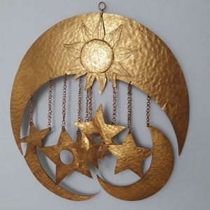 Mystic Bell Iron Wind Chime Detailed Carvings Symbolizing Harmony Faith Spreading Tranquil <b>Musical</b> Energy Movable Art Deco - Product Image 5