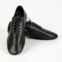 Zapatos de Baile Latinos de Salón, Salsa y Tango para Hombre, de Piel de Oveja y Charol Negro, Profesionales, de Alta Calidad, BOLD & SMART BS 004