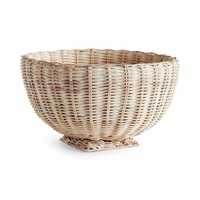 Vas Tanaman Meja Anyaman Rotan Bohemian Ramah Lingkungan Cantik Buatan Tangan, Pot Dekoratif Aksen Netral untuk Tanaman dan Bunga