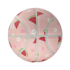 Ballon de sport en cuir composite de basket-ball intérieur/extérieur personnalisé de haute qualité pour l'entraînement en caoutchouc PU couverture imprimée personnalisable - Product Image 4