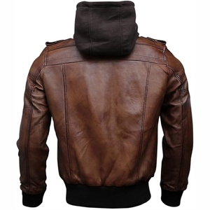 Veste d'hiver personnalisée en cuir véritable de haute qualité style urbain coupe ample unisexe imperméable respirante et écologique - Product Image 2